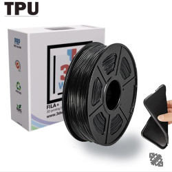 Filament 3D FILA+ Flexible TPU Noir 1.75mm 1kg