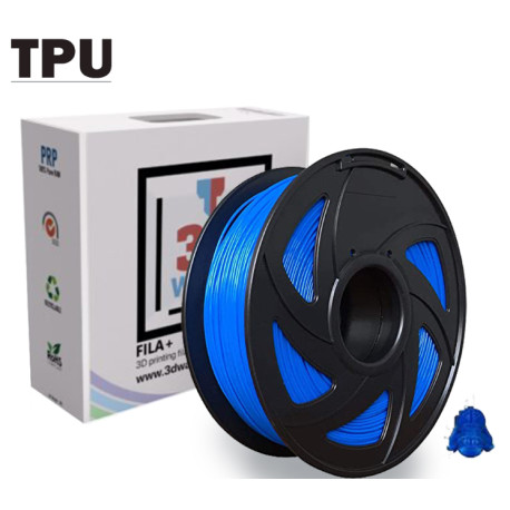 Filament 3D FILA+ Flexible TPU Bleu 1.75mm 1kg