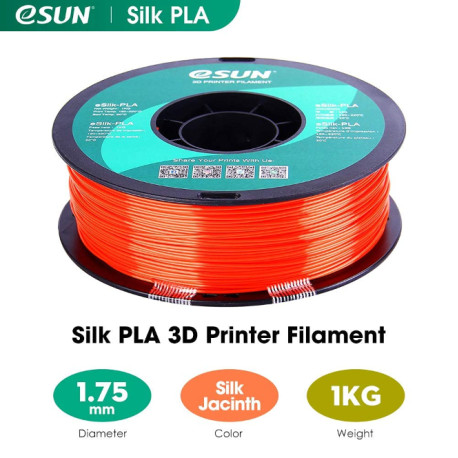 eSUN Silk Filament 3D PLA Jacinth 1.75mm 1kg